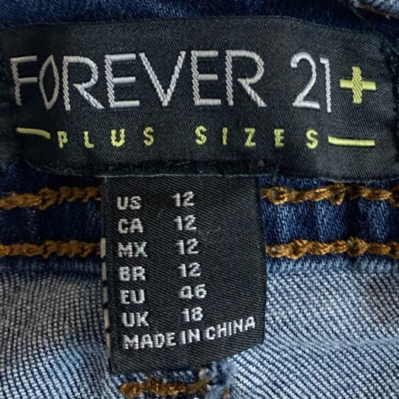 Forever 21 Plus Jeans 10.5" High Rise Skinny Ankle Dark Wash Women's Size 12 - Picture 6 of 8